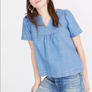 MADEWELL Denim Popover Swing Top